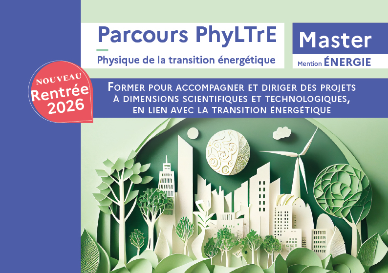 Master mention énergie - Parcours PhyLTrE